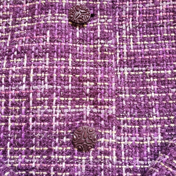 VTG Academia Style Woven Thread Plaid Blazer Jacket Shacket 14 - Picture 6 of 8